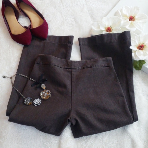 Theory Chocolate Denim Wide Leg Pant Size: 0 - Picture 3 of 3